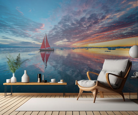Greenland fire sky Poster och Canvastavla