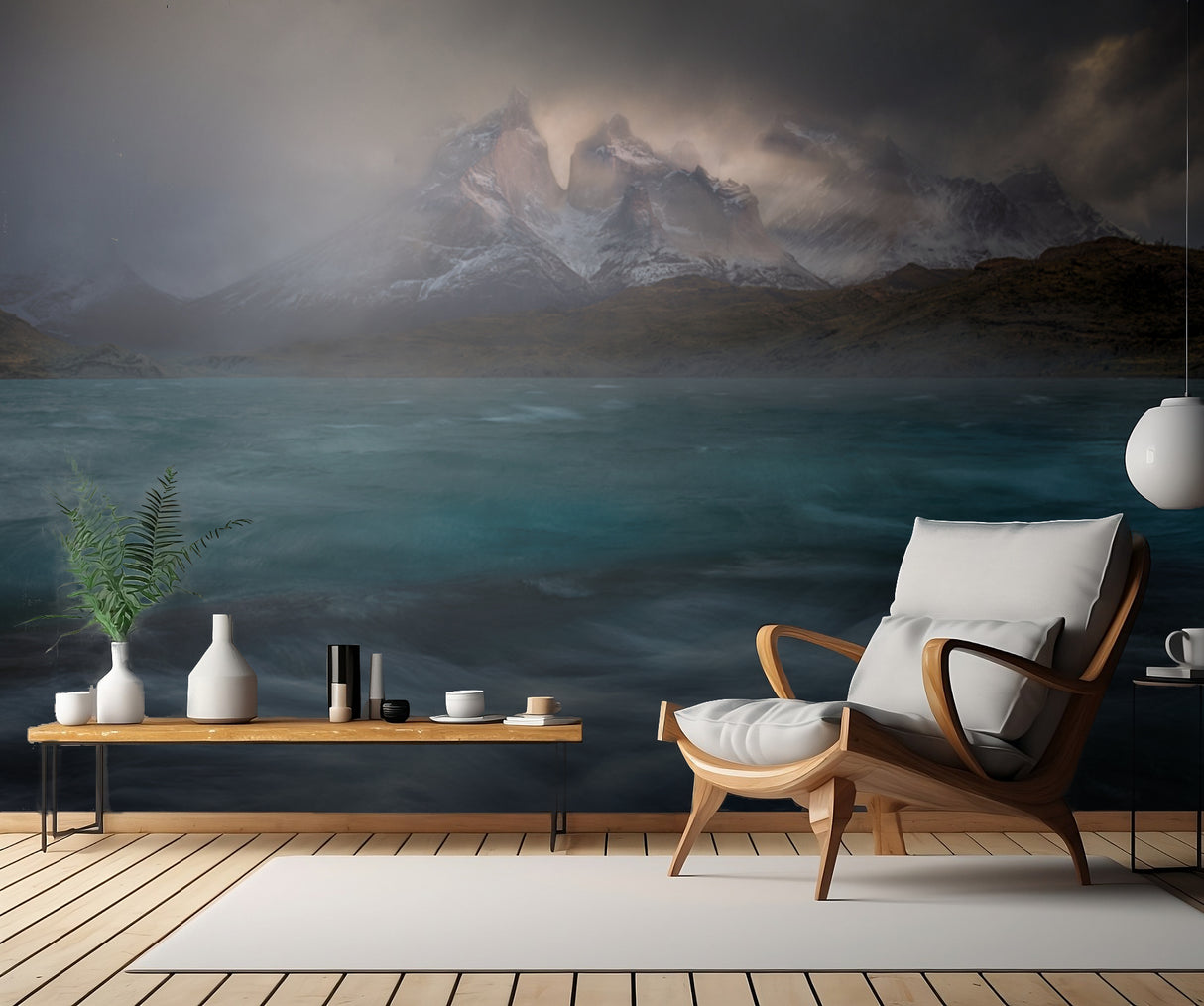 Stormy winds over the Torres del Paine Poster och Canvastavla