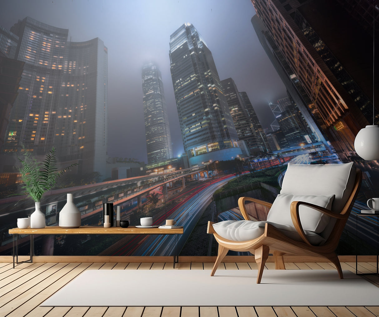 Hong Kong City Lights Poster och Canvastavla