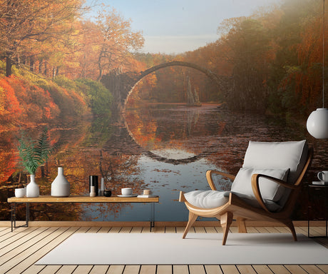 Autumn lake Poster och Canvastavla