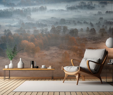 Autumnal misty dawn Poster och Canvastavla