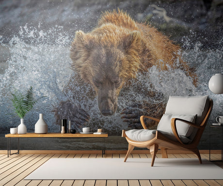 Bear Action Poster och Canvastavla