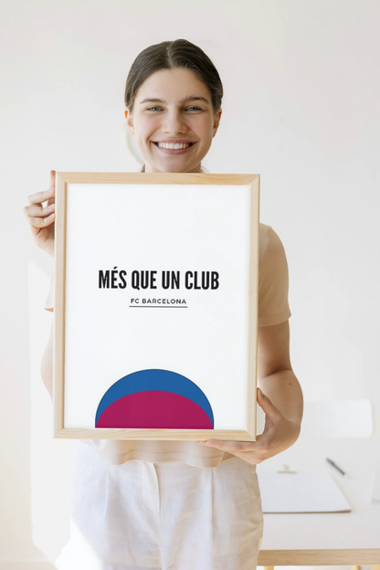 FC Barcelona Bluered Ball Min Poster