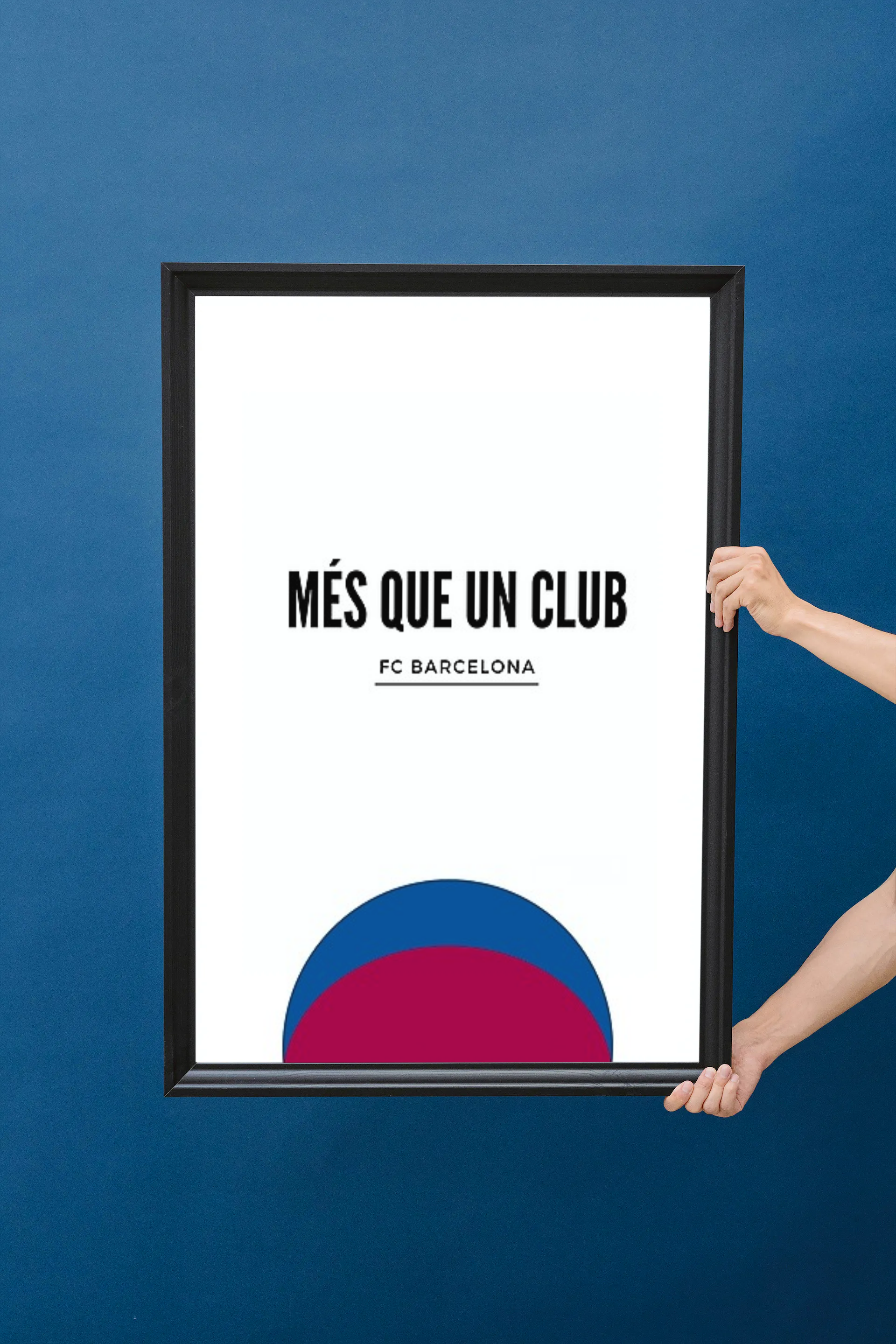 FC Barcelona Bluered Ball Min Poster